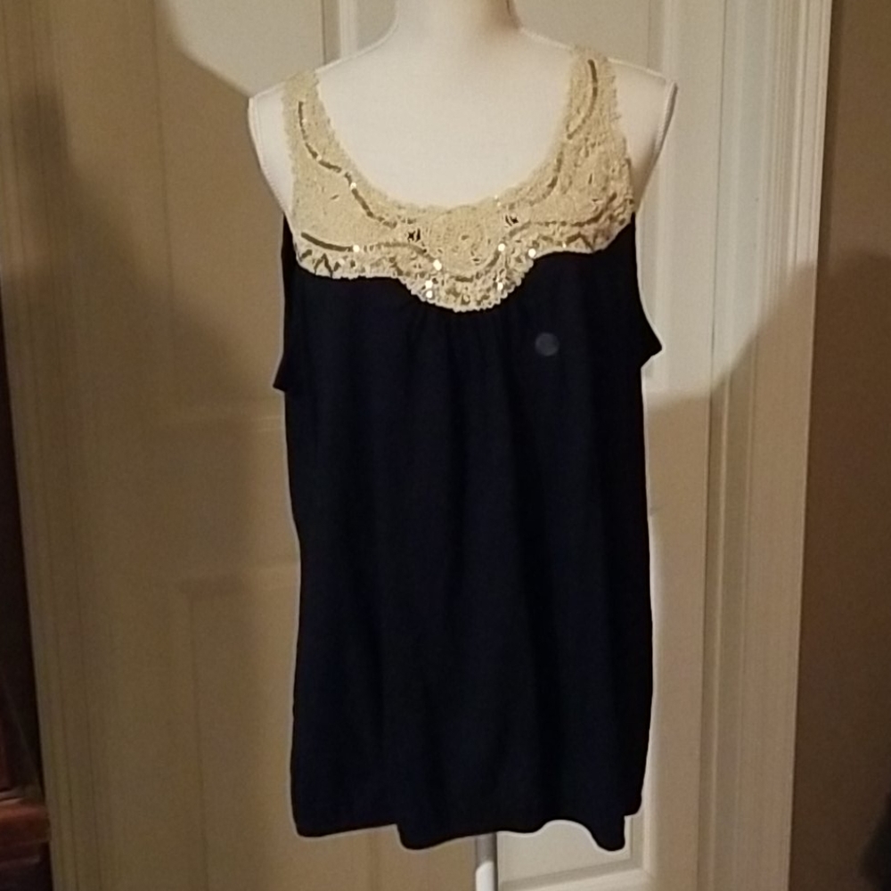 Embellished sleeveless summer top